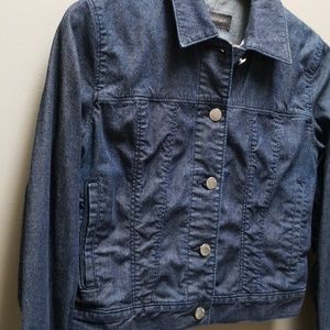 Banana Republic cropped button down denim jacket